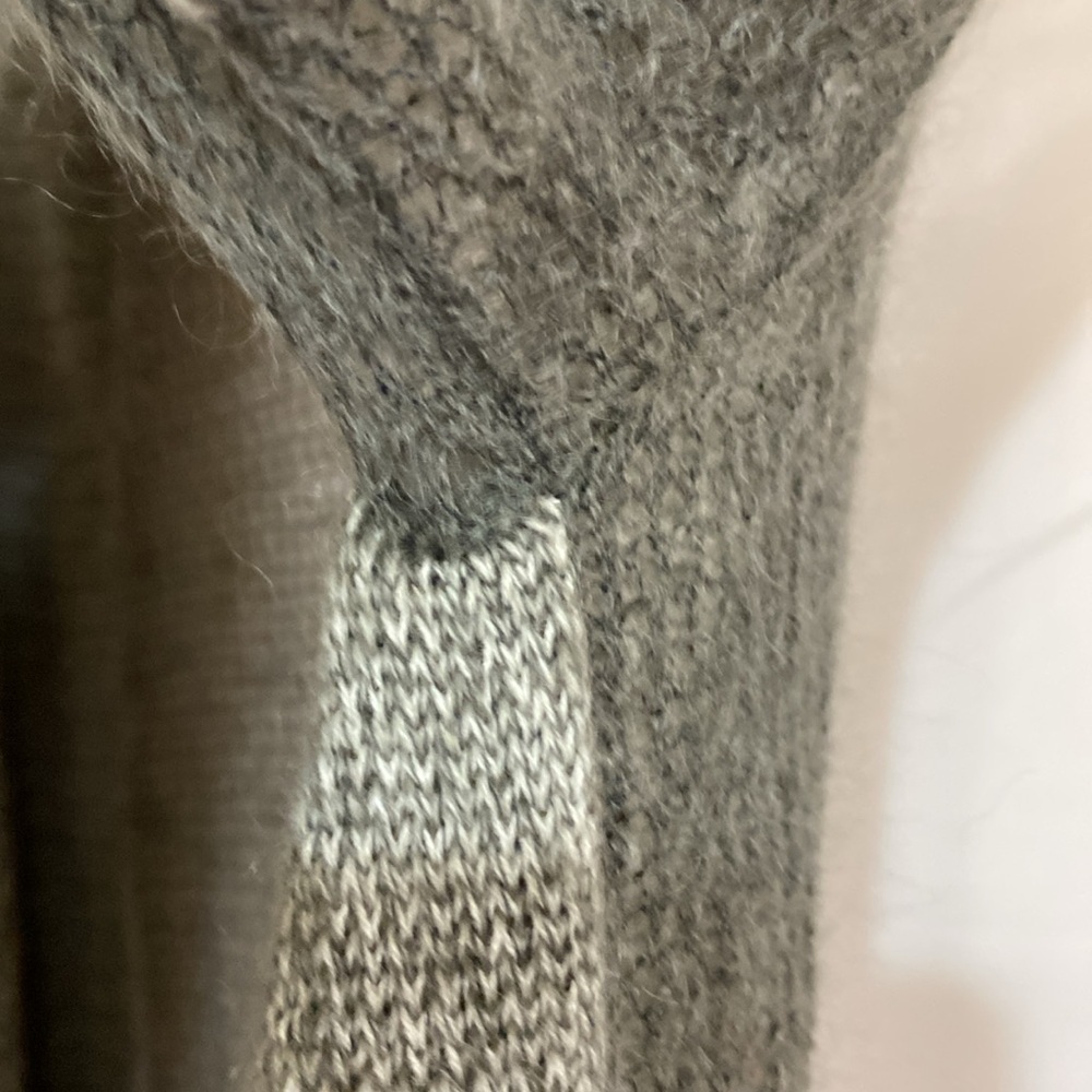 All Saints Two-Tone Grey Open Knit Cardigan sz 0 - Picture 5 of 10